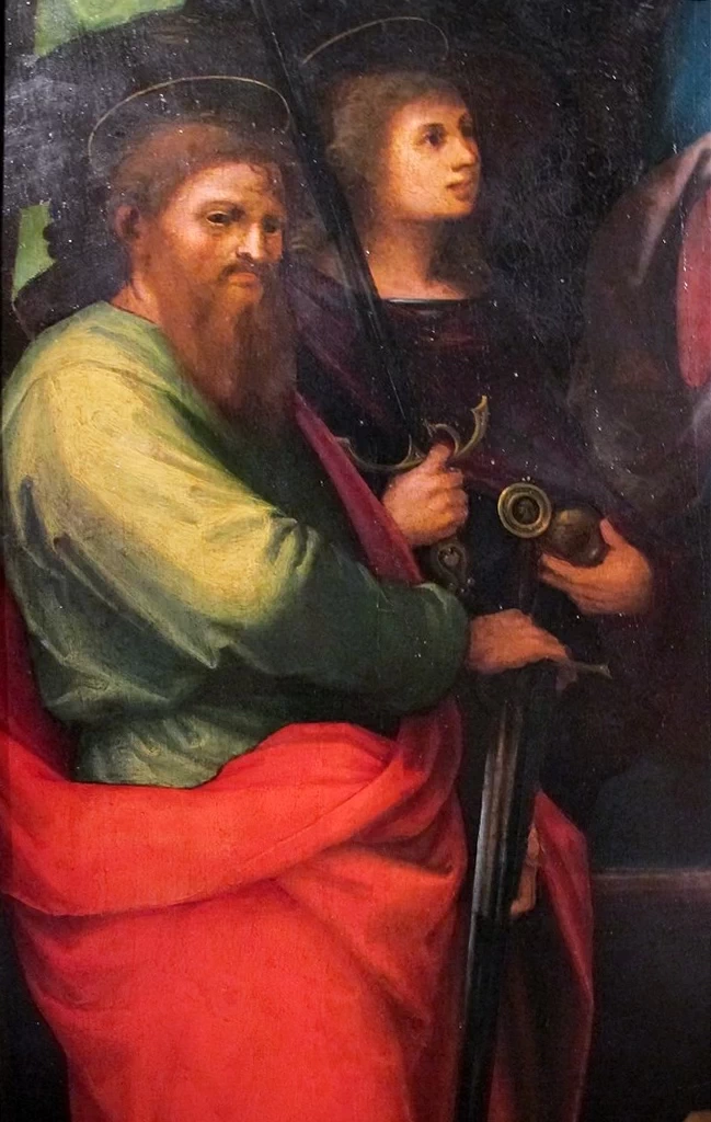 Madonna col Bambino, santi e un donatore - San Michele a Volognano, dettaglio